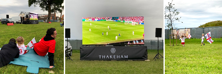 screen on the green at Woodgate